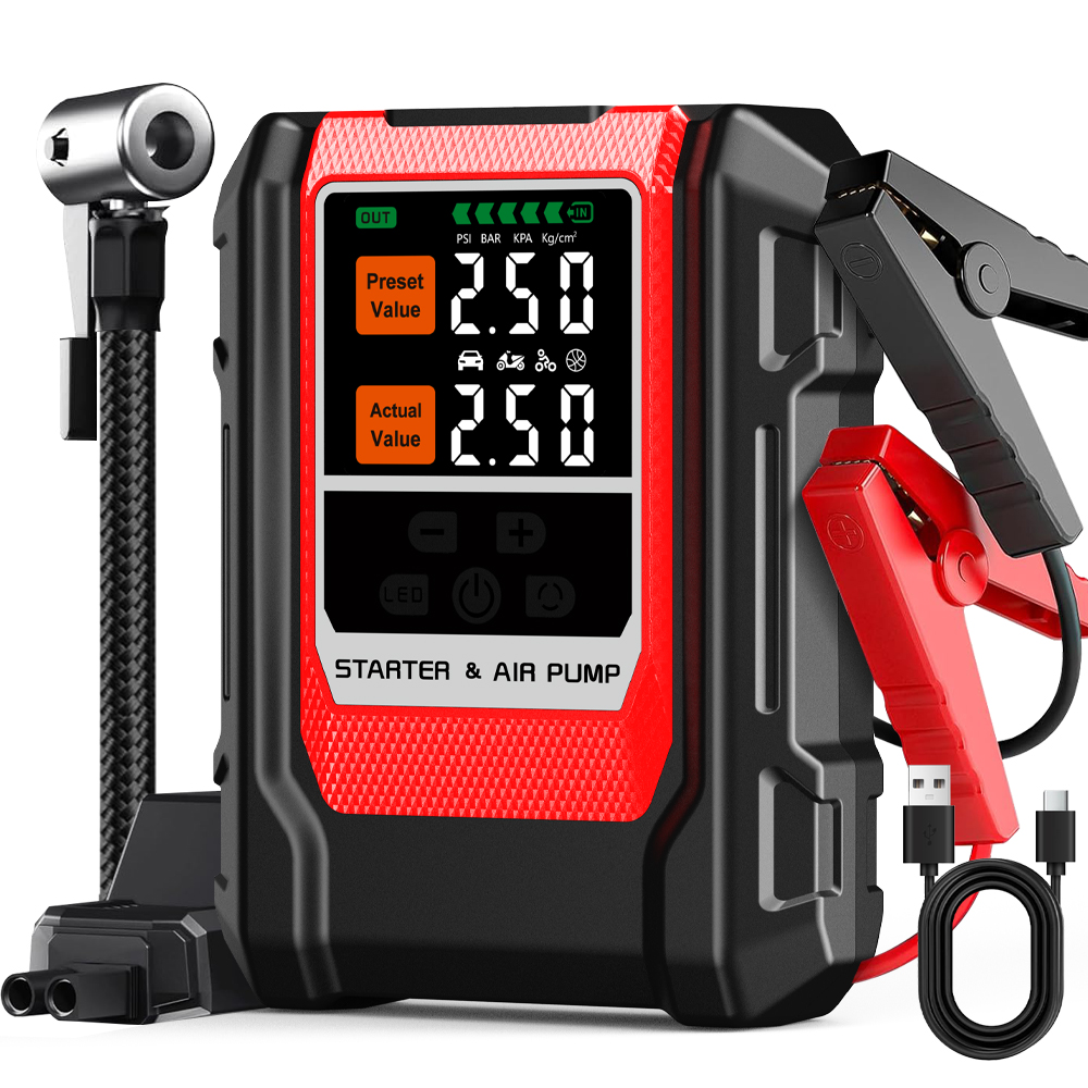 Jump Starter with air compressor all in one