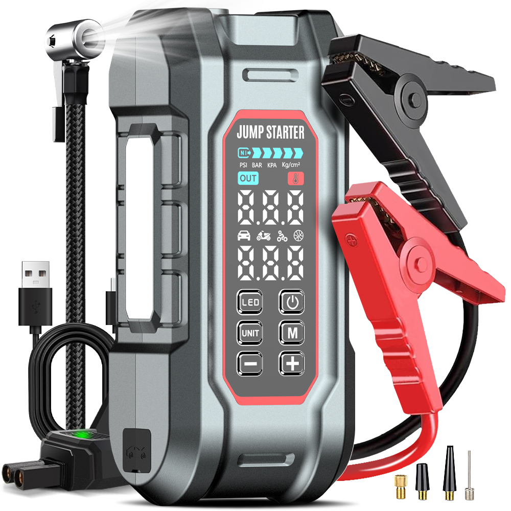 Jump Starter with air compressor all in one