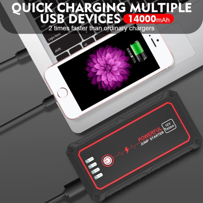 Portable Car Jump Starter Powerpack