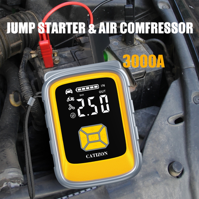 Jump Starter with air compressor all in one