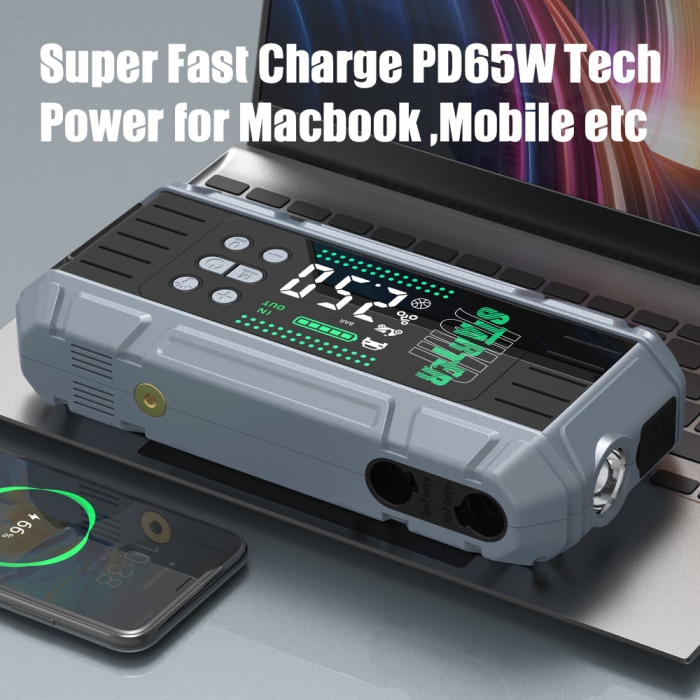 Jump Starter PD65W with air compressor and Blower all in one
