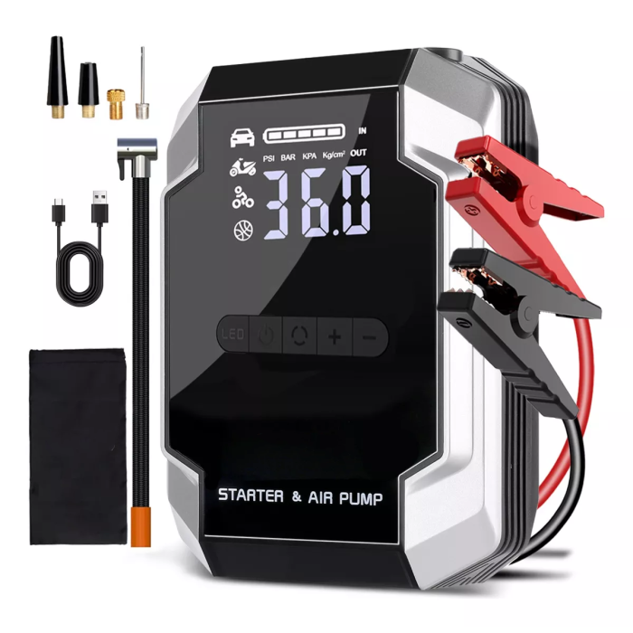 Jump Starter with air compressor all in one