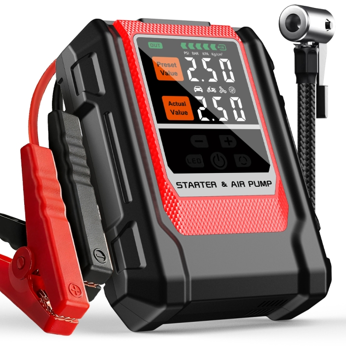 Jump Starter with air compressor all in one